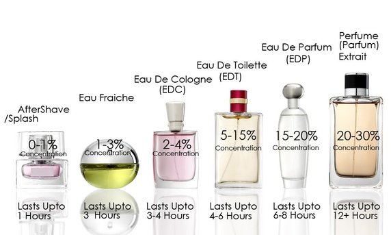 Difference between Perfumes, Colognes and More